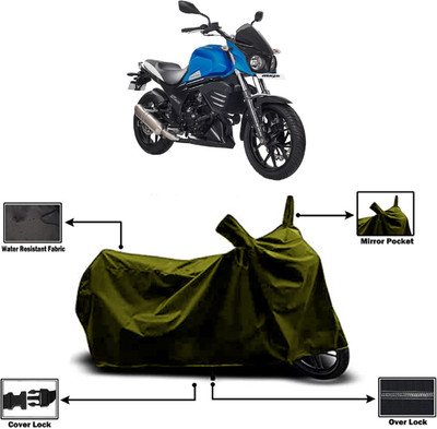 Amexride Two Wheeler Cover for Mahindra(Mojo UT 300, Green)