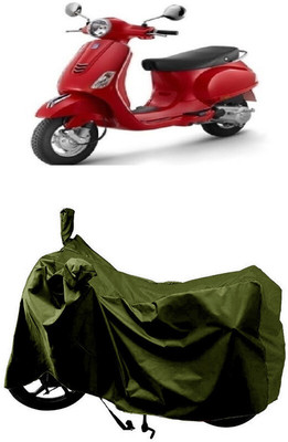 SUGASHRI Waterproof Two Wheeler Cover for Piaggio(Vespa, Green)