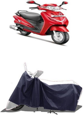 RAAMKM Two Wheeler Cover for Hero, Honda, Bajaj, TVS, Yamaha(Pulsar 125 Neon BS6, White, Black)