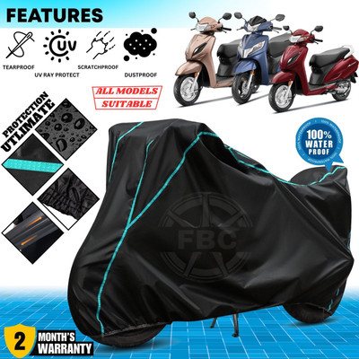 FBC Waterproof Two Wheeler Cover for Honda(Activa, Black, Blue)