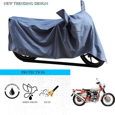 ANTHUB Waterproof Two Wheeler Cover for Royal Enfield(Bullet Trials 500, Grey)