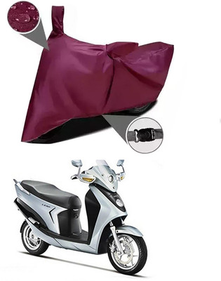 Mdstar Waterproof Two Wheeler Cover for Hero(Leap Hybrid SES BS6, Maroon)