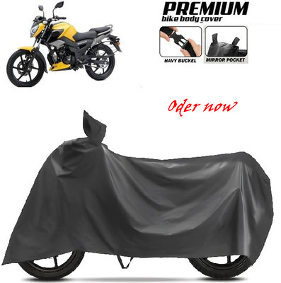 smwzxyu Waterproof Two Wheeler Cover for TVS(Steel, Black)