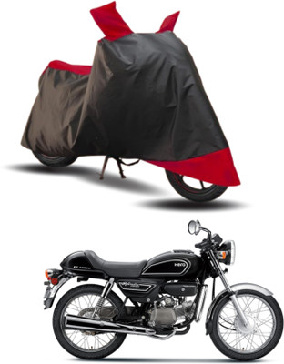 KEDIT Two Wheeler Cover for Hero(Splendor Pro Classic, Red, Black)