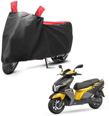 RAAMKM Two Wheeler Cover for TVS(NTORQ, Red, Black)