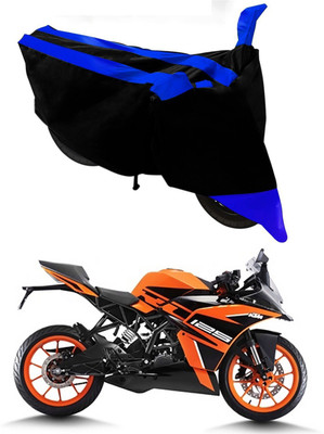 Mdstar Waterproof Two Wheeler Cover for KTM(RC 125, Blue, Black)