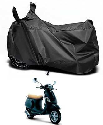 Auto Hub Waterproof Two Wheeler Cover for Vespa(Vespa, Black)