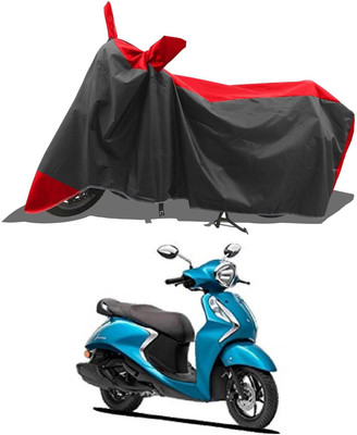 KEDIT Two Wheeler Cover for Universal For Bike(Fascino 125 BS6, Red, Black)