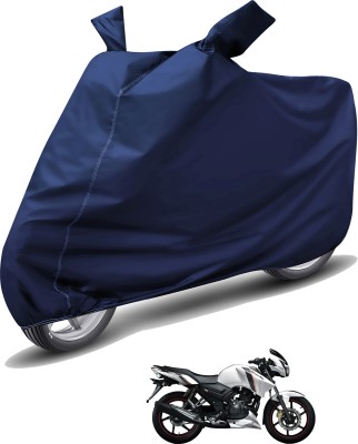 Auto Hub Waterproof Two Wheeler Cover for TVS(Apache RTR 160, Blue)