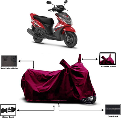 KEDIT Two Wheeler Cover for Yamaha(Ray Z, Maroon)