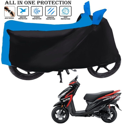 SThanaveX Waterproof Two Wheeler Cover for Honda(Grazia BS6, Black, Blue)