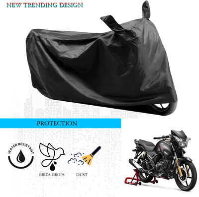 ANTHUB Waterproof Two Wheeler Cover for TVS(Apache 150, Black)
