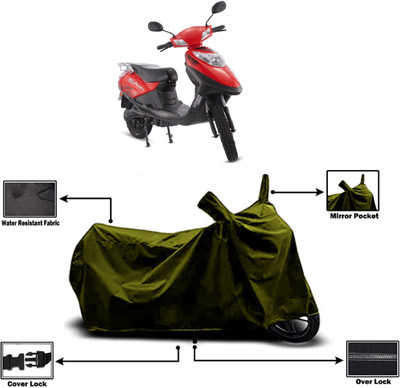 Amexride Two Wheeler Cover for Hero Electric(Electric Flash, Green)