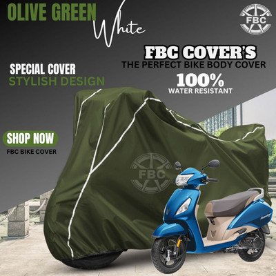 AutoGalaxy Waterproof Two Wheeler Cover for TVS(Jupiter, White)