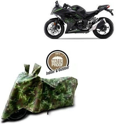 LIFELEX Waterproof Two Wheeler Cover for Kawasaki(Ninja 300 BS6, Multicolor)