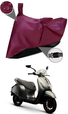 DeepShakshi AUTOMOTIVE Two Wheeler Cover for Bajaj(Urbanite Chetak, Maroon)