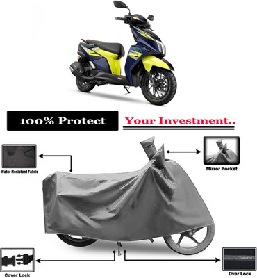 Amexride Two Wheeler Cover for TVS(Ntorq 125, Grey)