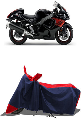 SUGASHRI Waterproof Two Wheeler Cover for Suzuki(GSX R1300 Hayabusa, Red, Blue)