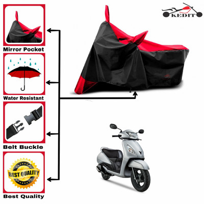 AASHTIK MART Two Wheeler Cover for TVS(Jupiter 125, Red, Black)