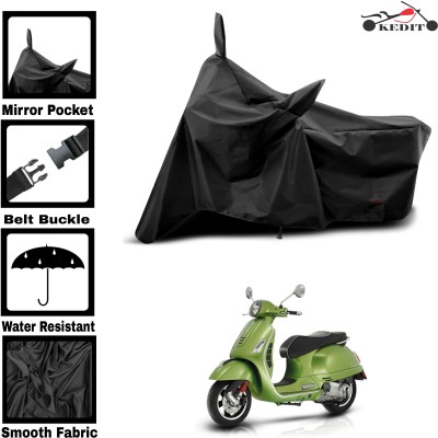 KEDIT Two Wheeler Cover for Universal For Bike(Vespa LX, Black)