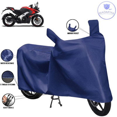 MADAFIYA Waterproof Two Wheeler Cover for Bajaj(Pulsar 200, Blue)