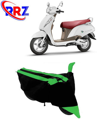 RRZ Waterproof Two Wheeler Cover for Suzuki(Access SE, Black, Green)