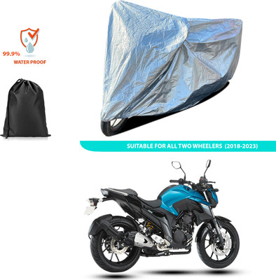 CODOKI Waterproof Two Wheeler Cover for Yamaha(FZ 25 BS6, Silver)