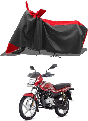 KEDIT Two Wheeler Cover for Bajaj(Platina 100 DTS-i, Red, Black)
