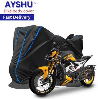 AYSHU Waterproof Two Wheeler Cover for TVS(Apache RTR 310, Black, Red)