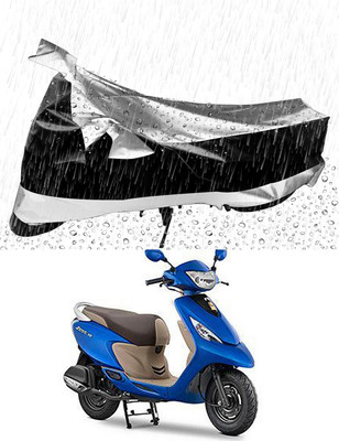 Mdstar Waterproof Two Wheeler Cover for TVS(Scooty Zest, Silver, Black)