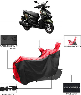 DeepShakshi AUTOMOTIVE Two Wheeler Cover for Yamaha(RayZR 125 Fi, Red, Black)