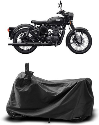 KEDIT Two Wheeler Cover for Royal Enfield(Classic Stealth Black, Black)