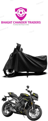 bhagat chander traders Waterproof Two Wheeler Cover for Triumph(Street Triple RS, Black)