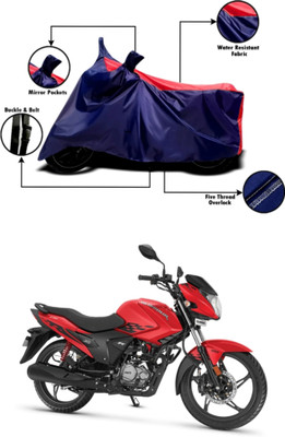 Mdstar Waterproof Two Wheeler Cover for Hero(Glamour i3s, Blue, Red)