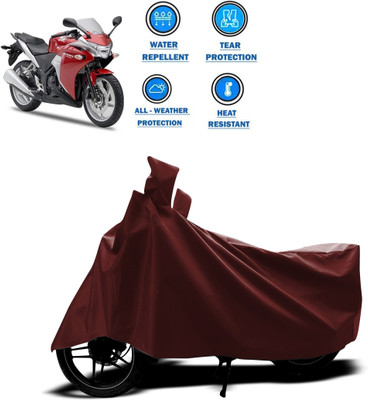 GOSHIV-car and bike accessories Two Wheeler Cover for Honda(CBR 150R, Maroon)