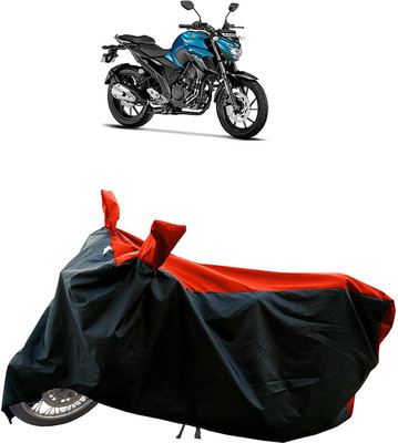 KEDIT Two Wheeler Cover for Yamaha(FZ, Red, Black)