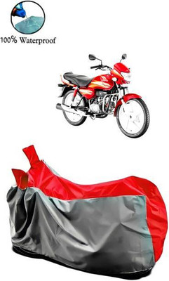 RAAMKM Two Wheeler Cover for Hero(HF Dawn BS6, Red, Black)