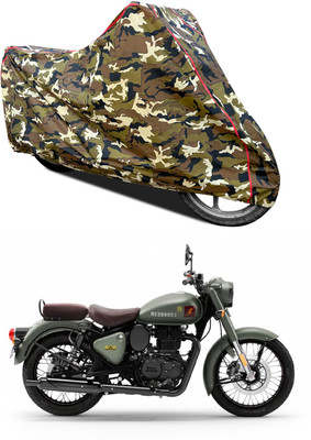PAGORA Waterproof Two Wheeler Cover for Royal Enfield(Classic 350 Signals, Yellow)