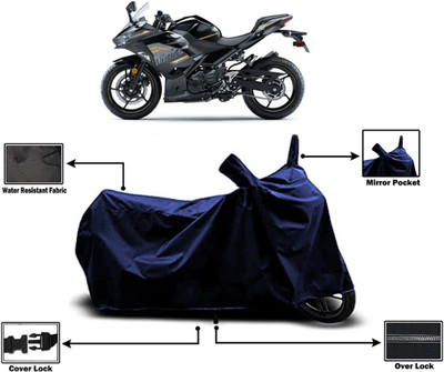 Amexride Two Wheeler Cover for Kawasaki(Ninja 650 BS6, Blue)