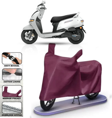 WMIZEXA Waterproof Two Wheeler Cover for TVS(Maroon)