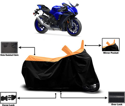 Amexride Two Wheeler Cover for Yamaha(YZF-R1, Orange)