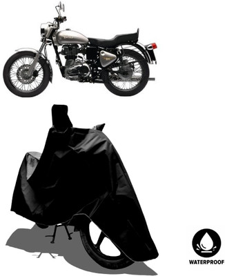 Amexride Waterproof Two Wheeler Cover for Royal Enfield(Bullet Electra Twinspark, Black)