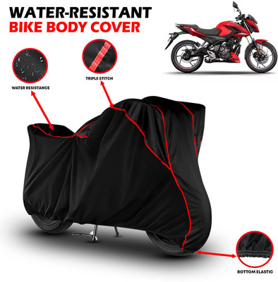 GKG Waterproof Two Wheeler Cover for Bajaj(Pulsar AS 150, Black, Red)