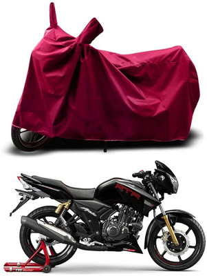 KEDIT Two Wheeler Cover for TVS(Apache RTR 160, Maroon)