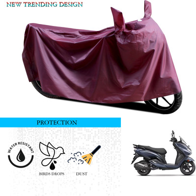 SnehaSales Waterproof Two Wheeler Cover for Suzuki(Burgman Electric, Maroon)