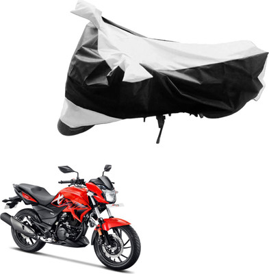 Mdstar Waterproof Two Wheeler Cover for Hero(Black, Silver)