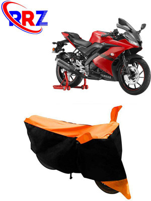 RRZ Waterproof Two Wheeler Cover for Yamaha(YZF R15 V3.0, Black, Orange)
