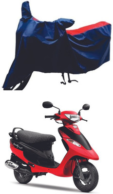 AUTOCAD Waterproof Two Wheeler Cover for TVS(Scooty Pep+, Red, Blue)