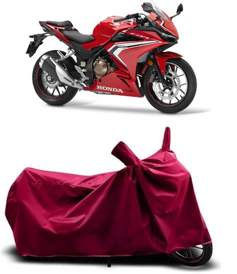 Coxtor Waterproof Two Wheeler Cover for Honda(CBR500R, Maroon)