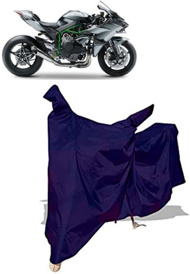 Amexride Two Wheeler Cover for Kawasaki(Ninja H2, Blue)